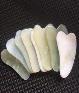 Natural Gua Sha Board Green Jade Stone Guasha Cure Acupunctuur Massage Tool Body Face Relaxation Beauty Health Care Tool KD19150072