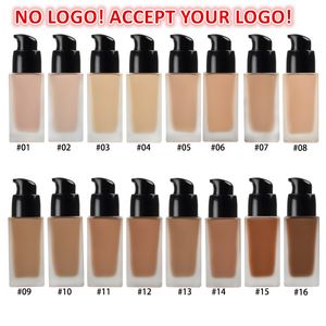 Geen merk! Face Bases Aangepaste Vloeibare Foundation Cream Full Coverage Concealer Oil Control Easy to Draag zachte gezichtsmake-up