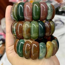 Natuurlijke Indiase agaat steen kralen Bracelet Natuurlijke edelsteen sieraden Bangle voor vrouw voor geschenk groothandel 240528