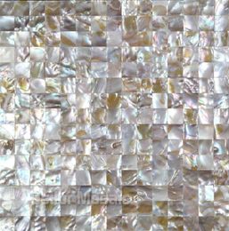 Couleur irisée naturelle 100 coquille d'eau douce chinoise naturelle Mère de la mosaïque de perles carreaux pour la décoration intérieure de la maison carré ST3050830