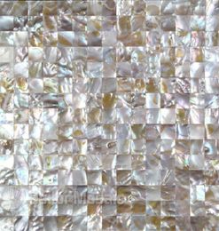 Couleur irisée naturelle 100 coquille d'eau douce chinoise naturelle Mère de la mosaïque de perles carreaux pour la décoration intérieure de la maison carrée ST7099874