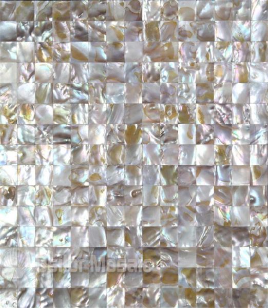 Couleur irisée naturelle 100 coquille d'eau douce chinoise naturelle Mère de la mosaïque de perles carreaux pour la décoration intérieure de la maison carré st7042019