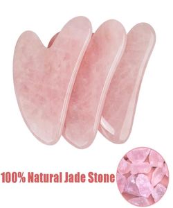 Natuurlijke Jade Gua Sha Schraper Board Stone Massage Rozenkwarts Jade Guasha Voor Gezicht Hals Huid Lifting Rimpel Remover Schoonheidsverzorging3380510
