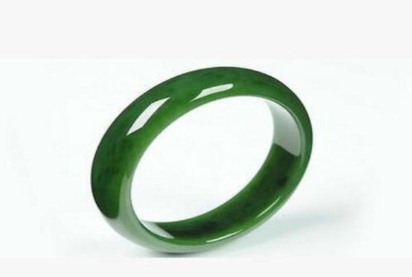 Jade naturel montagne matériel Kunlun jaspe large main bracelet femme jade épinards vert jaspe bracelet4415038