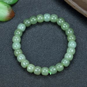 Natuurlijke Jade Qing Water Materiaal Oude Type Kralen Hand String Ronde Kraal Prachtige Elegantie Armband Handring Fijne Sieraden