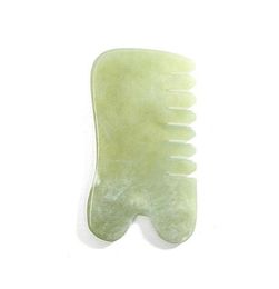 Natuurlijke Jade Stone Guasha Gua Sha Sha Massage Hand Back Leg Body Arm Board Kam Vorm gezonde schoonheid Relaxatie Cure Massager Tool268A8031952