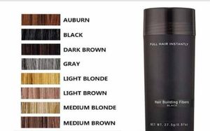 Kératine Top Hair Fibre 275G Cheveux noirs Bâtiment Fiber Fiber Claign Perte Correcteur Styling Powder Cover Area Bald Drop Ship267626175