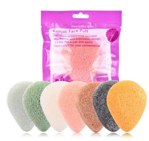 Natural Konjac Sponge Cosmetic Puff Face Wash Fluzter Nettoyage Sponge Drop chuchis Pouffire Facial Cleanser Tools1106470