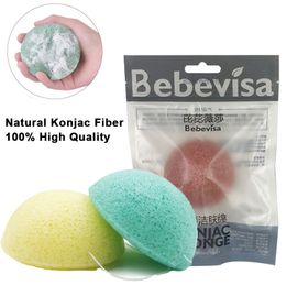 Natural Konjac Sponzen Facial Puff Face Cleanse Wasspons Geen chemische toevoeging Konjacs Cleansing Facials Care Make-up Tools