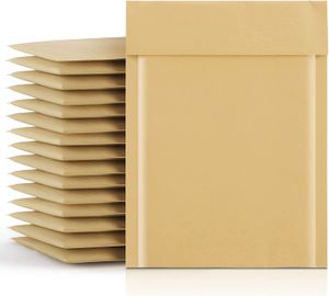 Natuurlijke kraft bubble e -mailers gerecyclede postzakken enveloppen gewatteerde verzending voor cadeau