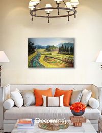 Natuurlijk landschap olieverfschilderij: met de hand geschilderd natuurscène foto kunstwerk moderne slaapkamer woonkamer wildheid landschap canvas kunst aan de muur decor thuiskantoor decoratie