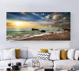 Paysage naturel Affiche du ciel de la mer peinture imprimée sur toile décor de la maison Images d'art mural pour le salon 2348468