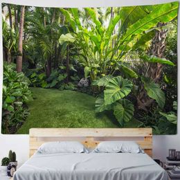 Paysage naturel Tapisserie salon Tapisches Chambre Mur de chambre Floride Forest Forest Seaside Bohemia Hippie Wall Decoration R0411