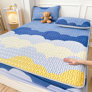 Mat de lit épais de latex naturel pour les tapis de refroidissement de la soie de glace à glace douce d'été