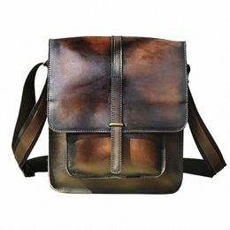 Cuir naturel Vintage Casual Mochila épaule tablette Pad livre sac mâle Designer Menger bandoulière sac cartable pour hommes 5867 13d1 #