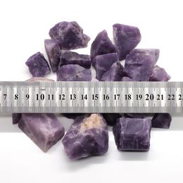 Natuurlijke lila lepidoliet raw crystal quartz onregelmatige vorm erts rots mineralen specimen magie reparatie ruwe steen huisdecoratie