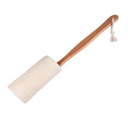 Brosse de bain de loofah naturel avec une longue poignée en bois exfoliant la douche de peau sèche Body Brotherber Spa Massagera33a139697870