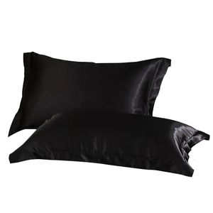 Natural Mulberry Silk Pillowcase 19x29in bed kussensraden Comfortabele luxe ijs zijden kussenbogen thuis beddengoed decor 2 stks 240415
