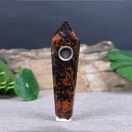 Tubo de cristal de obsidiana natural, piedra original de seis prismas, venta directa en el extranjero por fabricantes en el Mar Oriental de China