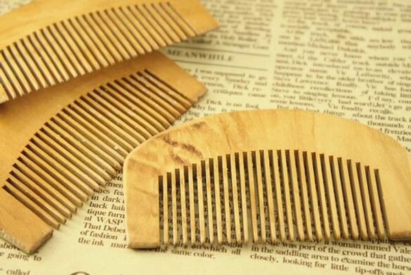 Peigne en bois naturel Brosse à cheveux pour barbe Peignes en bois de poche Massage des cheveux Har care styling tool XB1