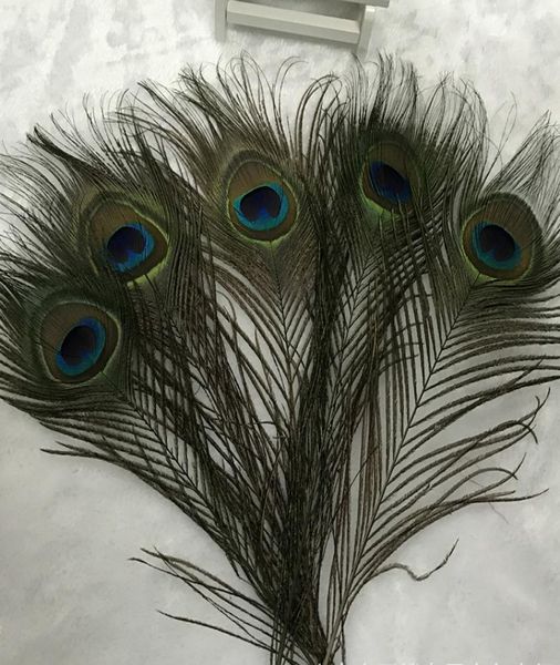 Pluma de pavo real natural 2530 cm suministros de decoración para fiesta de boda en casa elegante pluma de cola de pavo real accesorio para actuación en escenario Feather1513735