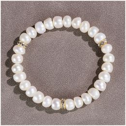 Natuurlijke parel armbanden met stretchkralen, unisex-modearmbanden, klassieke diamanten hartarmbanden, armbanden voor koppels, kleurrijke armbanden, damessieraden, liefdessieraden