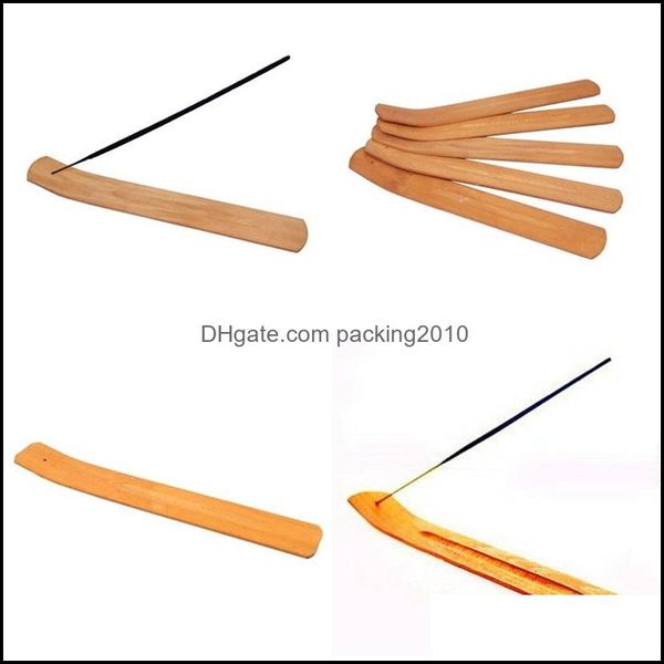 Natural Plain Wood Incienso Stick Ash Catcher Quemador Titular Palos de madera Decoración del hogar Venta al por mayor DBC 232 Entrega de gotas 2021 Lámpara de fragancia