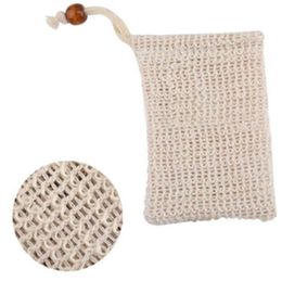 Natuurlijke plantvezels Exfoliating Mesh Soap Saver Sisal Soap Saver Bag Pouch Houder voor douche Badschuimen en drogen Gratis verzending