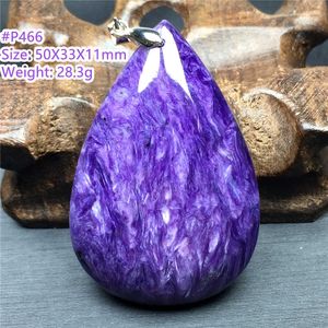 Colgante de cristal de charoita púrpura Natural, joyería para mujeres, hombres, Rusia, regalo curativo, piedra de plata, 50X33X11mm, cuentas de piedras preciosas AAAAA H1015