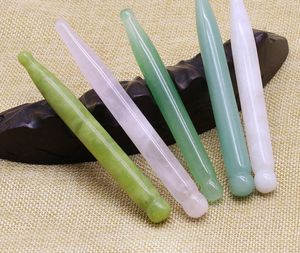 Outil de Massage en cristal de Quartz naturel Jade Gua Sha baguette de grattage pour la thérapie d'acupuncture traitement de bâton pointu, Spa, méditation