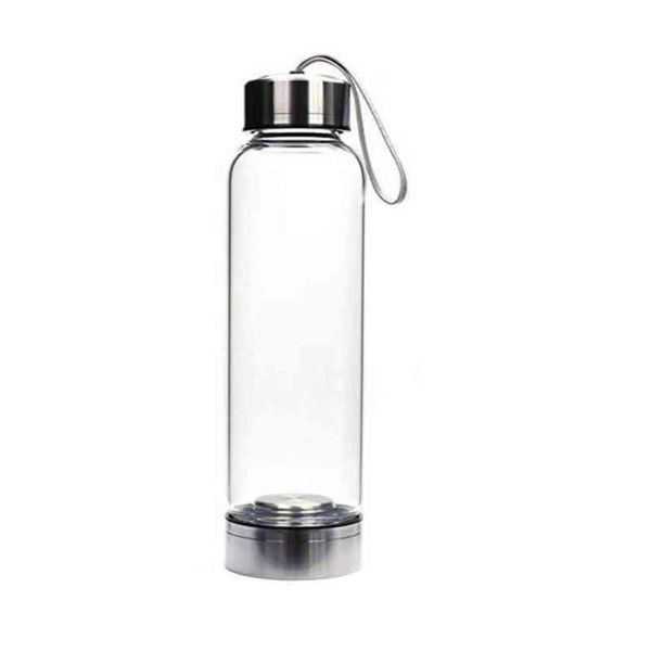 Bouteille d'eau en verre de pierre précieuse de quartz naturel, tasse en verre à boire directe, obélisque en pierre de cristal, baguette de guérison, bouteille en verre, livraison directe G220288v