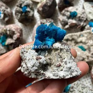 Naturel Brut Cavansite Druzy Spécimen Décor À La Maison Cadeau Beau Chakra Irrégulier Guérison Reiki Cristal De Quartz Brut Zéolite Cluster Pierre De Roche Minérale De L'Inde