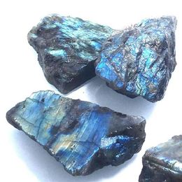 Pierre brute naturelle de labradorite, cristaux de quartz bruts, pierre d'énergie minérale Reiki pour la guérison, pierre de cristal 320i