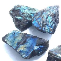 Pierre brute naturelle de labradorite, cristaux de quartz bruts, pierre d'énergie minérale Reiki pour la guérison, pierre de cristal 2981