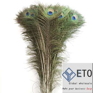 Naturel réel plumes de paon queue yeux plume taille 25-100cm 10 12 16 24 28 32 36 40 pouces mariage décoration de la maison bricolage artisanat