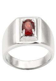 Natuurlijke Rode Granaat 925 Zilveren Ring voor Mannen Sieraden Pure Band 55mm Ronde Kristallen Edelsteen Januari Geboortesteen Verjaardagscadeau R503RGN8254442
