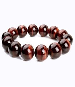 Bracelet œil de tigre rouge naturel, pierre d'oeil de tigre, pour hommes et femmes, Bracelet de santé en Jade 4808549