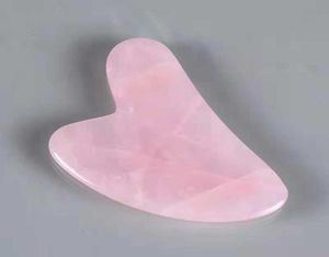 Scraper de quartz rose naturel outil de massage Gua Sha Jade Pierre pour le corps du visage Plaque de grattage Massage Massage Santé Care8634198