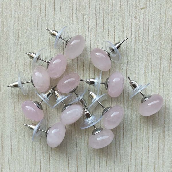 Naturel Rose Quartz Pierre Rose Boule Ronde Perles Goujon Vert Aventurine Boucles D'oreilles Bijoux pour Femmes Fille En Gros