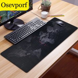 Natural Rubber Gaming Mouse Pad Grote muismat Gamer Grote muismat Computer Mousepad Wereldkaart Mause Pad Toetsenbord Bureau Mat Game