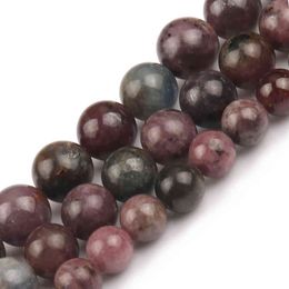 Natuurlijke Rubys Saffires Bead 5/6 / 7mm Ronde Losse Spacer Gems Kralen Voor Jewerly Die DIY Armbanden 15 inch Mineral Stone