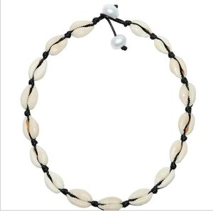 Collier ras du cou en coquillage naturel mode européenne à la main noeud noir blanc fil Peal couple collier bijoux pour femmes vente