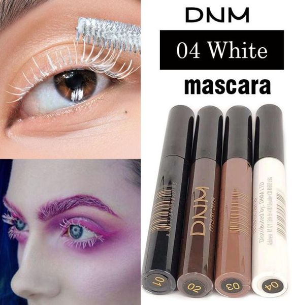 Extensión de pestañas de fibra de seda natural Mascara coloreada Party Black Brown Brown White Color impermeable Mascara Herramientas 9156606