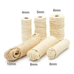 Cuerda de sisal natural para árbol de gato, poste rascador para gatos, cuerda de repuesto de sisal para proteger el sofá, rascador para gatos, rascador de cuerda, juguete para gatos 240227