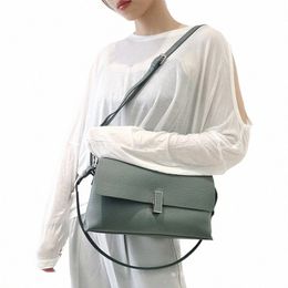 Sacs pour femmes en cuir de vachette véritable couleur unie naturelle bleu sacs à bandoulière simples pour filles sac à bandoulière Meybag luxe 007q #