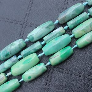 Natuursteen kralen, blauw / groen vuur Dragon Agates spacer kraal lengte 30mm / 40mm, voor diy sieraden maken, hanger, ketting