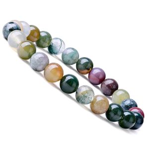Bracelets en pierre naturelle pour hommes et femmes, plusieurs couleurs, perles blasées, quartz ronds, extensibles, bijoux