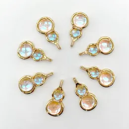 Stone naturelle exquise et mignon collier pendentif en collier pour les femmes de couleur de mode pour femmes Ab couleur cristal avec diamant gourde collier