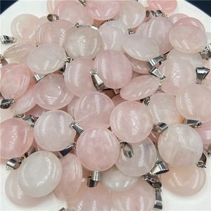 Piedra natural Oblaten Charms ópalo Cuarzo Ojo de tigre Turquesa Cristal Colgantes Clear Gem Stone fit collar haciendo surtido