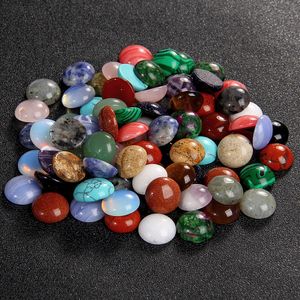 Pierre Naturelle Ronde Cabochon Perles Cristal De Quartz Oeil De Tigre Perles En Vrac Fit DIY Anneau Fabrication De Bijoux Collier 4mm 6mm 8mm 10mm 12mm 14mm